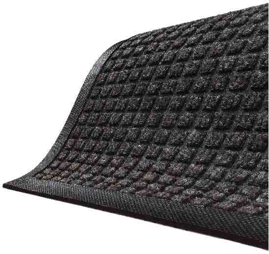 Lavex Water Absorbent 4' x 6' Pepper Waffle Indoor Entrance Mat