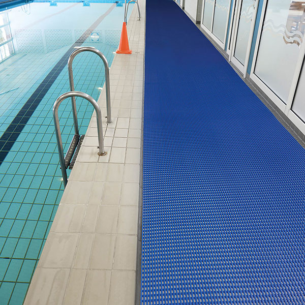 9.84 x 9.84 in Non-Slip Drainage Floor Mat, Swimming Pool Splash Matting  Water Drain Flooring Mat, Commercial Wet Area Floor Mats for Restaurant