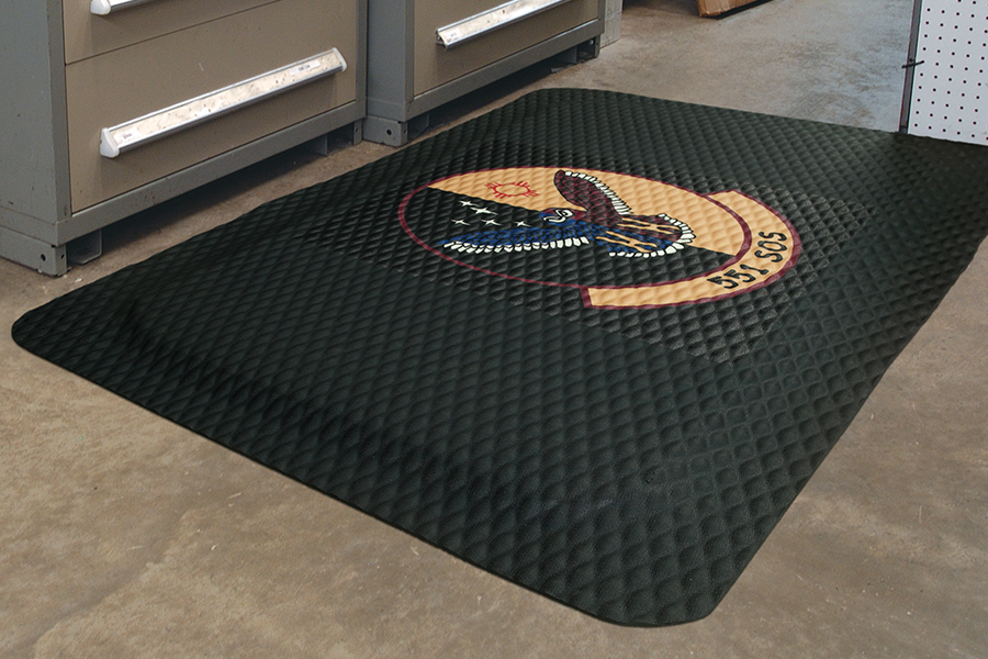24x72 Anti-fatigue mat with Badass logo - Badass Workbench
