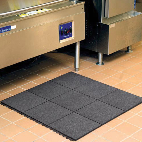 Interlocking Rubber Floor Mat Restaurant Kitchen Mat Commercial
