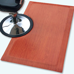 Faux Wood Rhino Salon Mat Barber Chair Mat